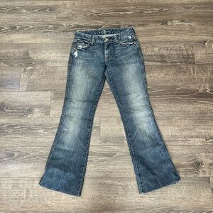 7 For All Mankind Blue Flare Jeans